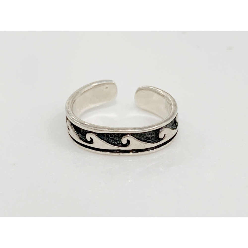 Silver Adjustable Toe Ring - image 1